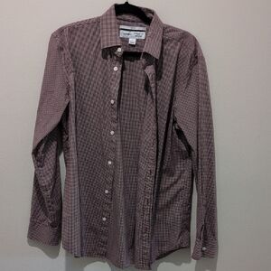 Old Navy Men's Red Checkered Button Down Shirt